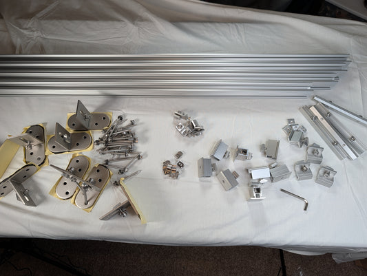 Solar Panel Mounting kit to Mount for 8 Solar Panels, with Clamps, L-Brackets & 88 Inch Rails
