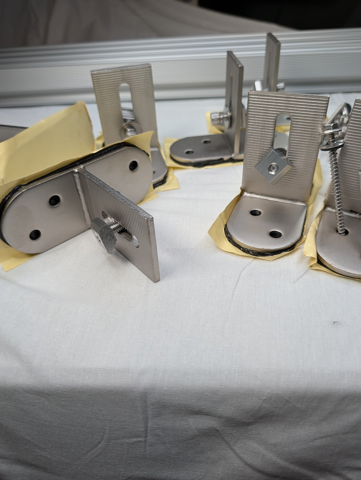 Solar Panel Mounting kit to Mount for 4 Solar Panels, with Clamps, L-Brackets & 88 Inch Rails